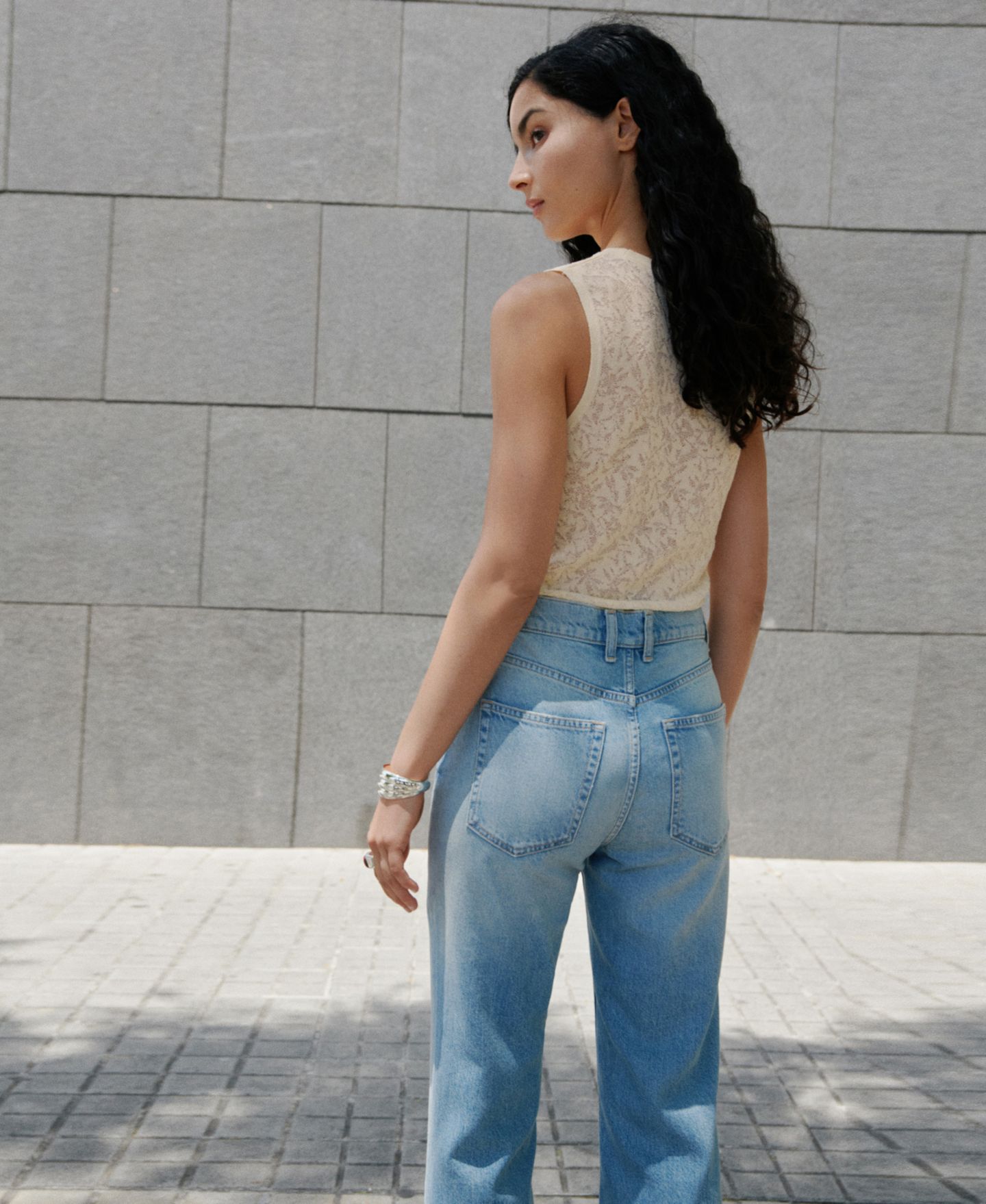 Женский топ Mango Openwork Knit, цвет: Экрю — фото 3