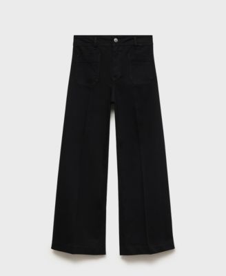 Women's Pockets Wide Leg Jeans