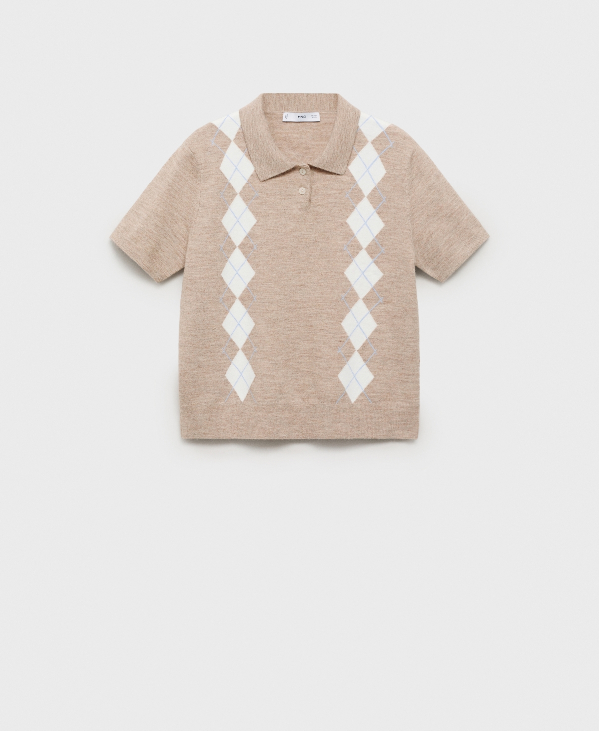 Mango Women's Diamond-Print Polo-Neck Sweater