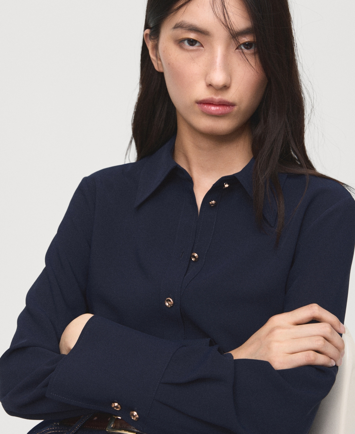 Mango Women's Jewel Buttons Shirt