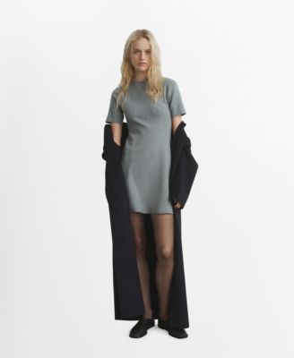 MANGO - Women's Fine-Knit Flared Dress
