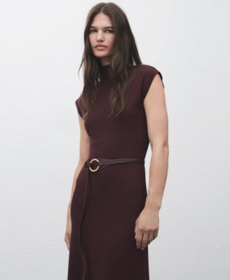 Women's Perkins-Neck Knitted Dress