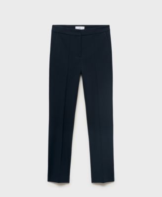 MANGO - Women's Straight Mid-Rise Pants