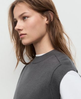 Women's Seam Detail Knitted Sweater Vest