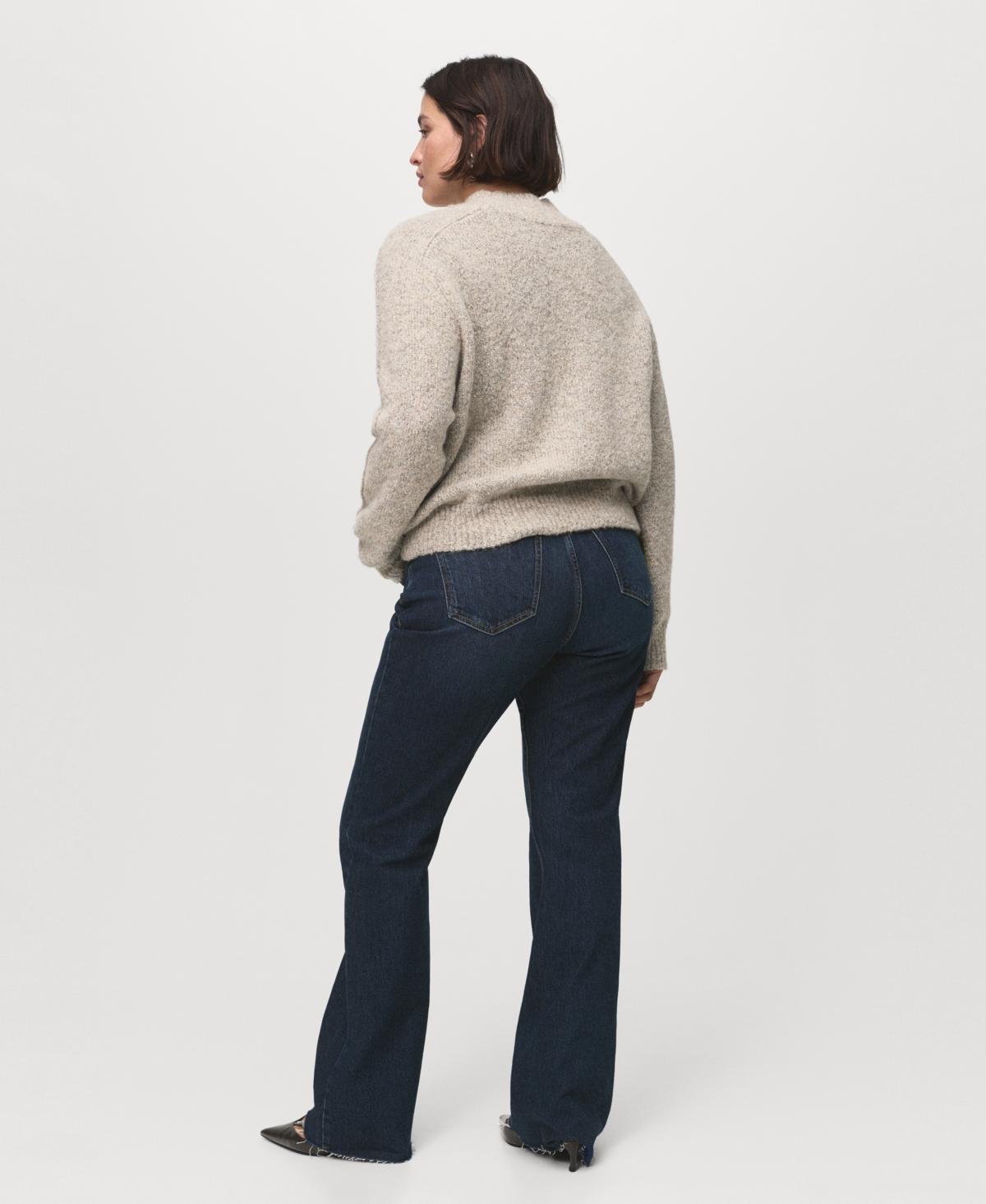 Mango Women's Fiona Flared Mid-Rise Jeans