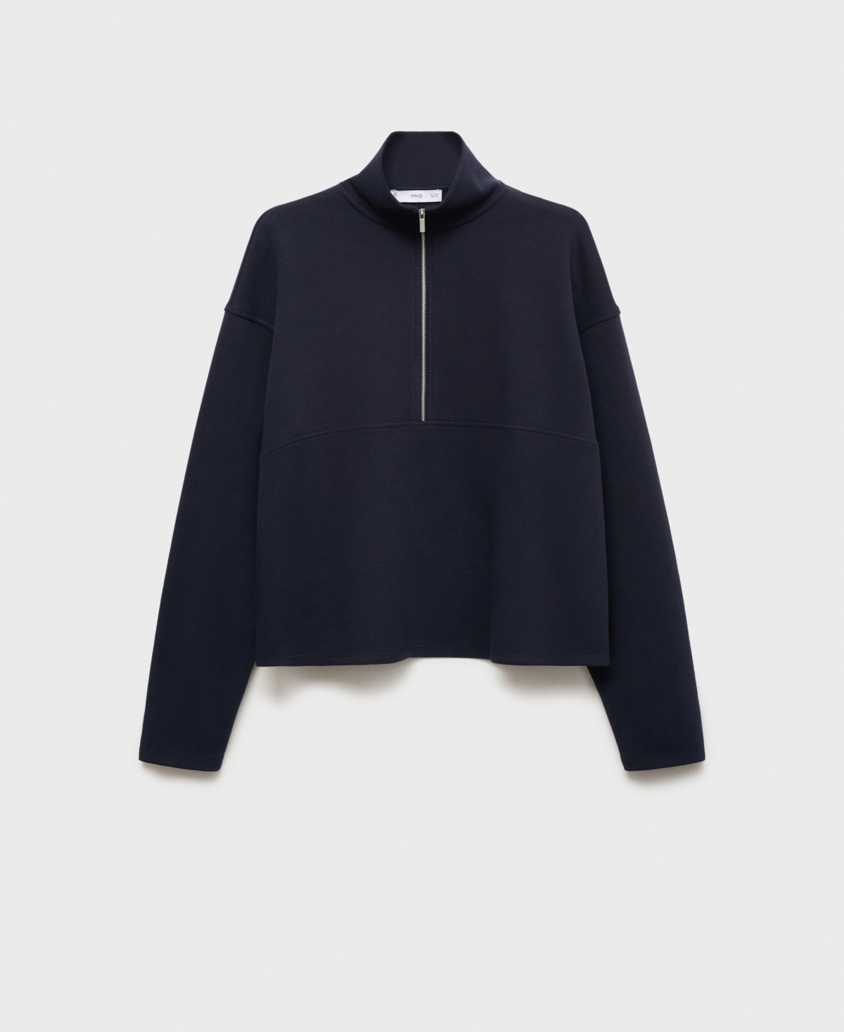 Mango Women's Turtleneck Zipper Sweatshirt
