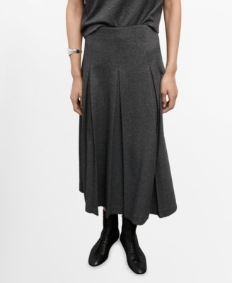 MANGO - Women's Pleated A-Line Skirt