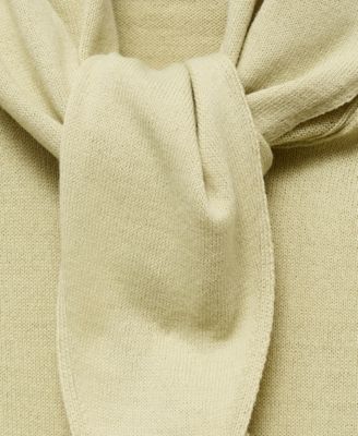 Women's Short Sleeve Scarf Sweater