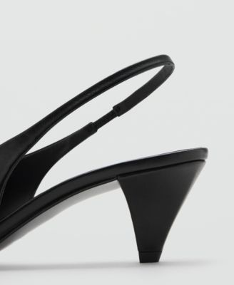 Women's Pointed-Toe Leather Heeled Shoes