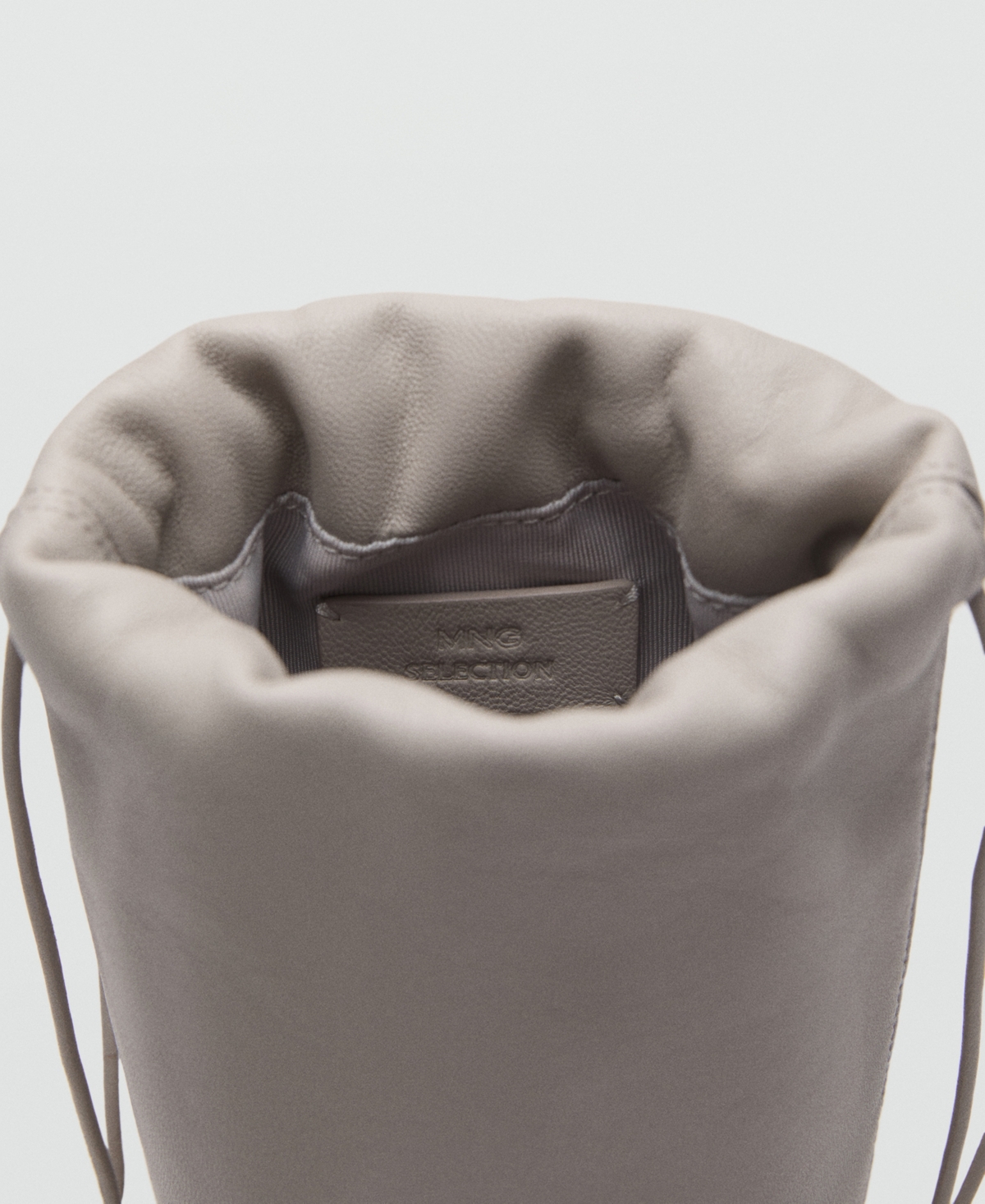 Mango Women's Leather Handbag In Gray
