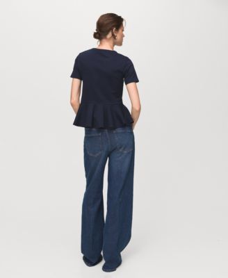 Women's Short-Sleeved Peplum T-Shirt