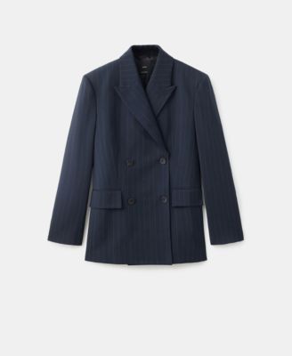 MANGO - Women's Double-Breasted Pinstripe Blazer