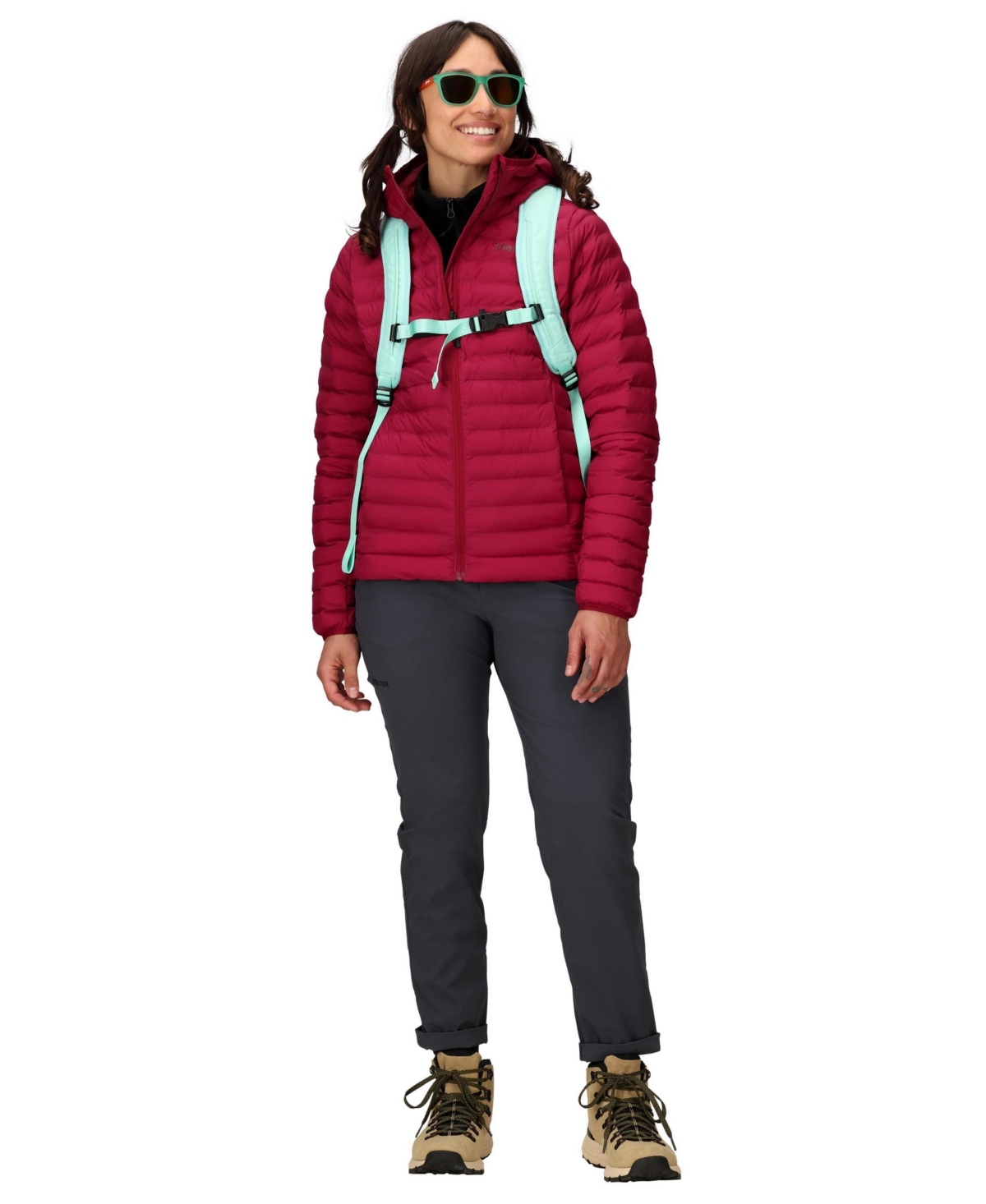 Marmot Women's Long Sleeve Elastic Bound Cuffs Hoodie In Red