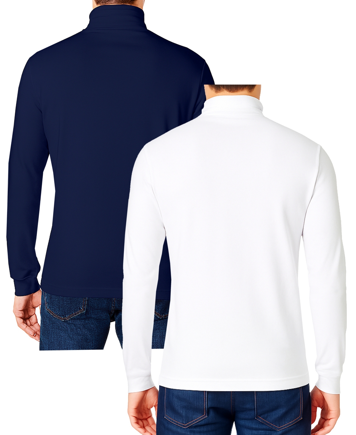 Galaxy By Harvic Men's 2-pack Long Sleeve Turtle Neck T-shirt In Multi