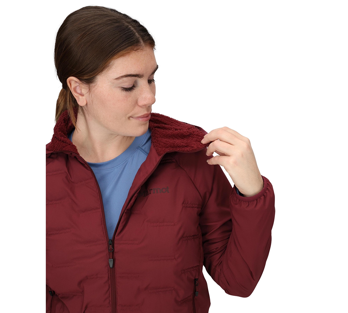 Marmot Women's Active Long Sleeve Hoodie In Burgundy