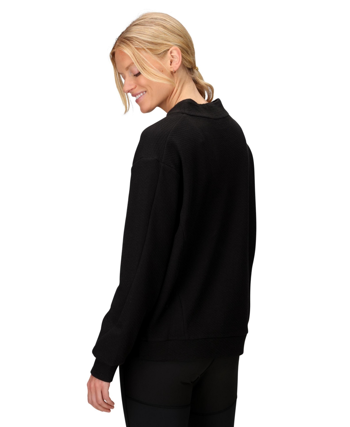 Marmot Women's Ridge Tech Long Sleeve Pull On Sweatshirt In Black
