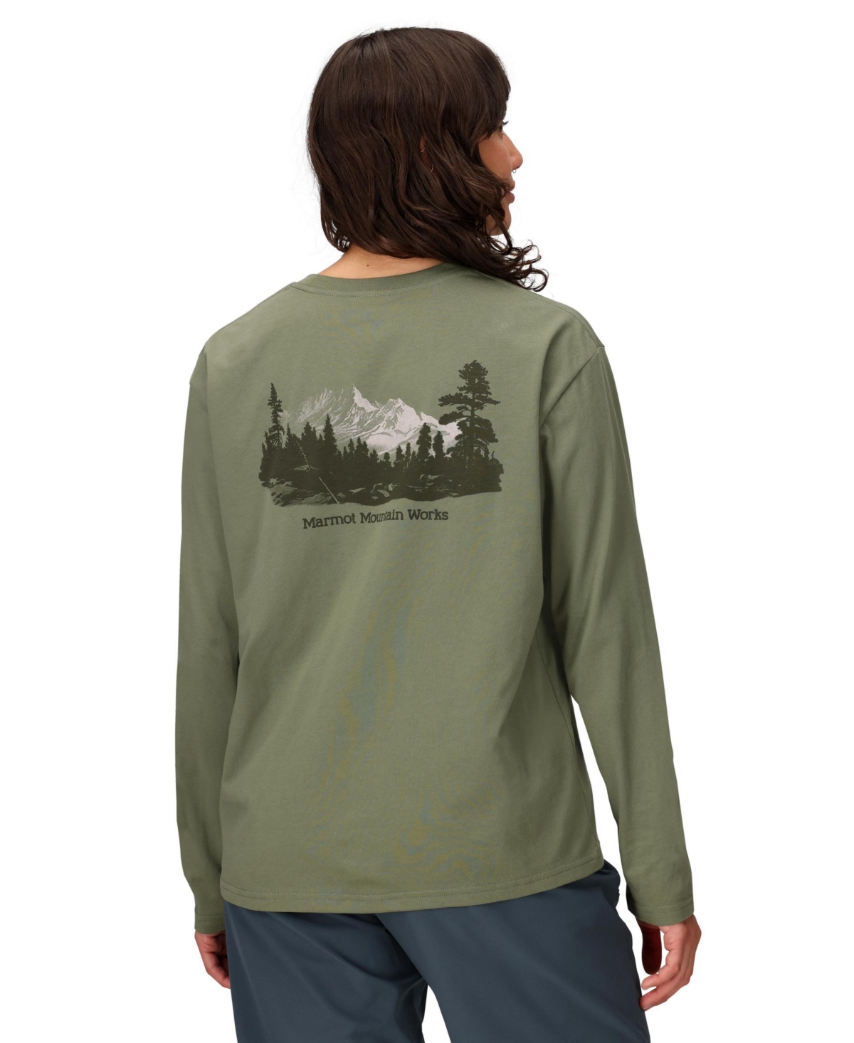 Marmot Women's Crewneck Long Sleeve T-shirt In Green