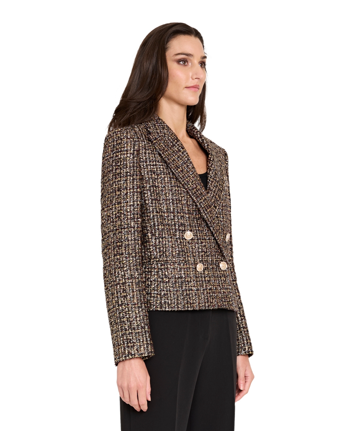 Tahari Asl Women's Boucle Cropped Jacket In Multi