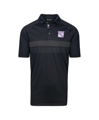 LevelWear - Men's Black New York Rangers Hockey Fights Cancer Draft Day Mason Polo Shirt