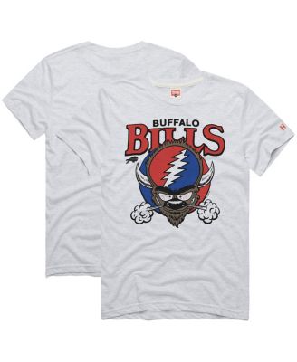 Homage - Men's Ash Buffalo Bills NFL x Grateful Dead Tri-Blend T-Shirt