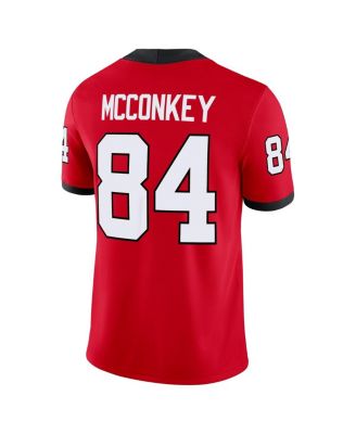 Men's Ladd McConkey Red Georgia Bulldogs Player Game Jersey