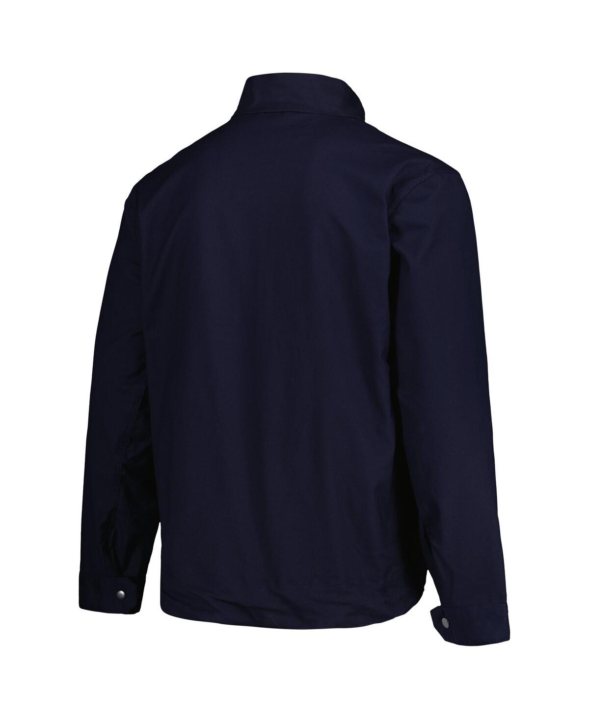 Dunbrooke Men's Navy Houston Texans Journey Workwear Tri-Blend Full-Zip Jacket