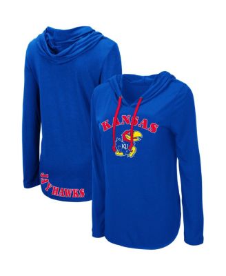 Colosseum - Women's Royal Kansas Jayhawks My Lover Lightweight Hooded Long Sleeve T-Shirt