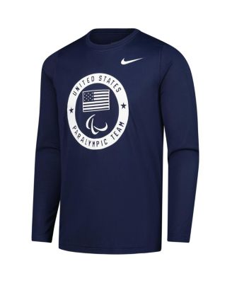 Big Boys and Girls Navy U.S. Paralympics Legend Long Sleeve T-Shirt