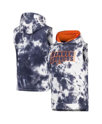 MSX by Michael Strahan - Men's Navy Denver Broncos Resistance Sleeveless Pullover Hoodie