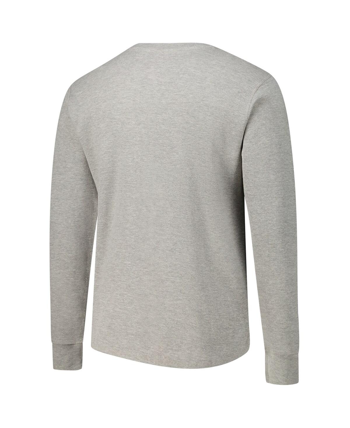 Concepts Sport Men's Gray Fc Cincinnati Region Thermal Knit Henley Long Sleeve Sweatshirt In Gray