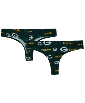 Concepts Sport - Women's Green Green Bay Packers Mosaic All Over Print Thong