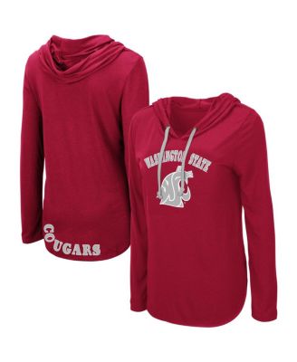Colosseum - Women's Crimson Washington State Cougars My Lover Lightweight Hooded Long Sleeve T-Shirt