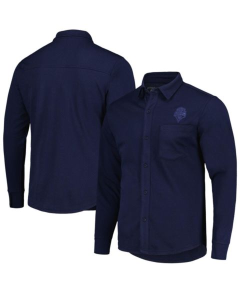 Мужские куртки Antigua Navy Seattle Sounders FC Streamer Diamond Button-Up Shacket