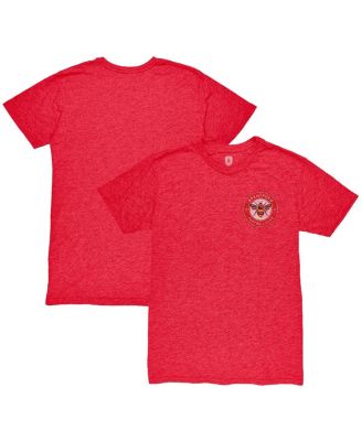 Men's Red Brentford FC Left Color Badge Retro Tri-Blend T-Shirt