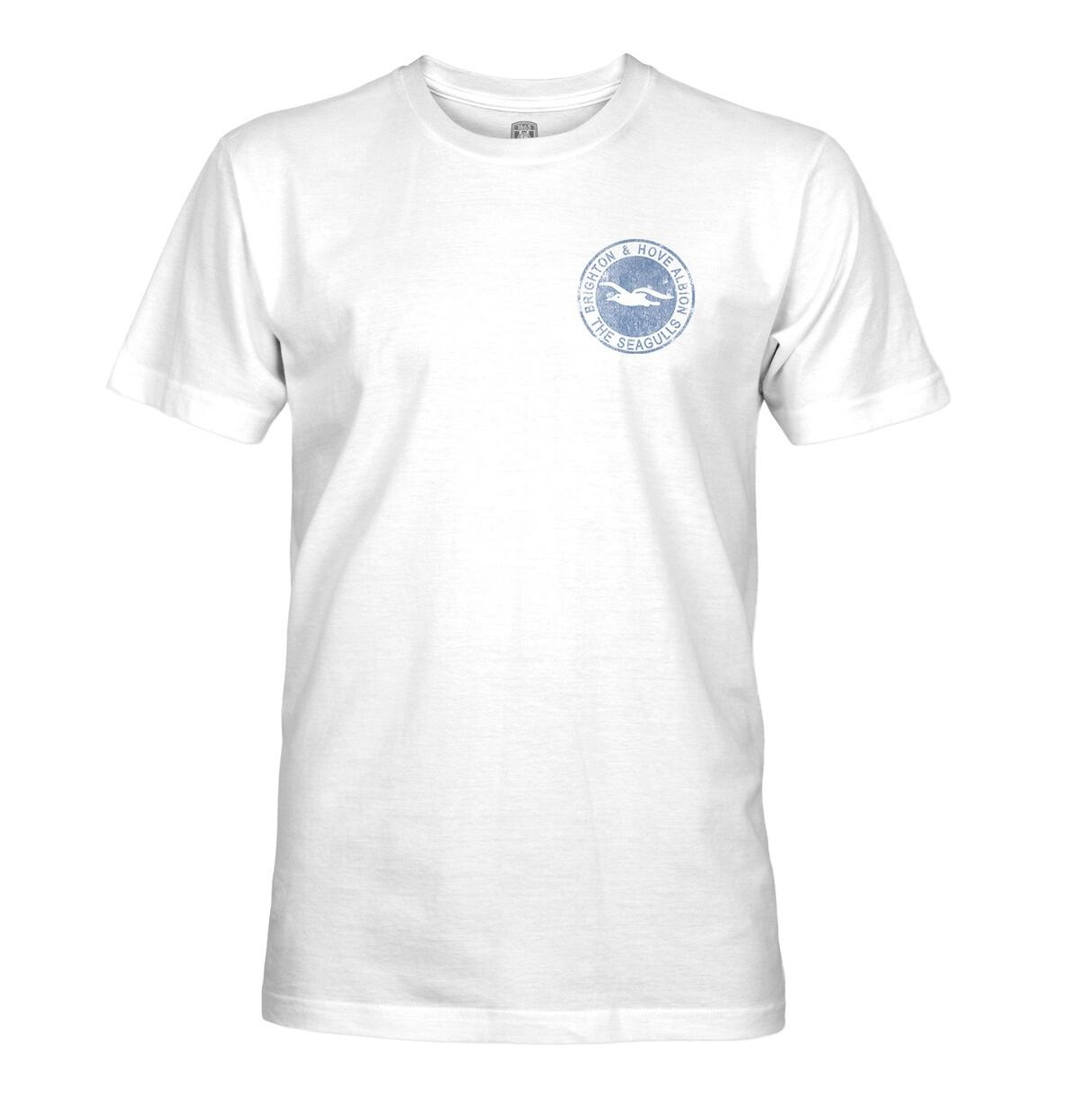 1863fc Men's White Brighton And Hove Albion Color Badge T-shirt In White