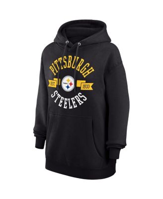 Women's Black Pittsburgh Steelers City Graphic Team Fleece Pullover Hoodie