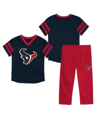 Outerstuff - Toddler 2-Piece Navy/Red Houston Texans Red Zone V-Neck T-Shirt and Pants Set