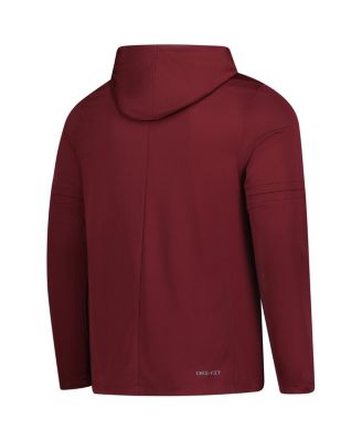 Men's Maroon Minnesota Golden Gophers 2025 Sideline Dri-FIT Long Sleeve Hoodie T-Shirt