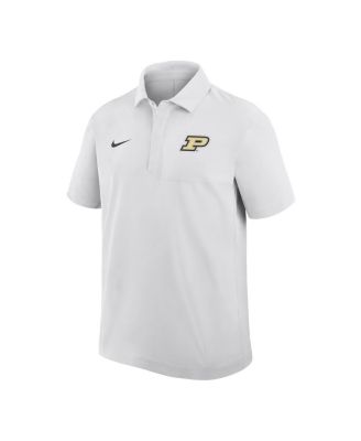Men's White Purdue Boilermakers Woven Polo Shirt