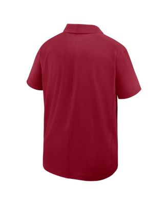 Men's Cardinal Iowa State Cyclones Woven Polo Shirt