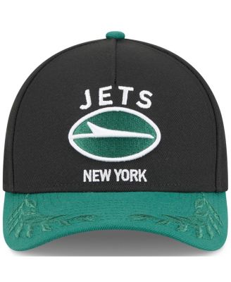 Big Boys and Girls Black/Green New York Jets 2025 NFL Draft 9FORTY A-Frame M-Crown Adjustable Hat
