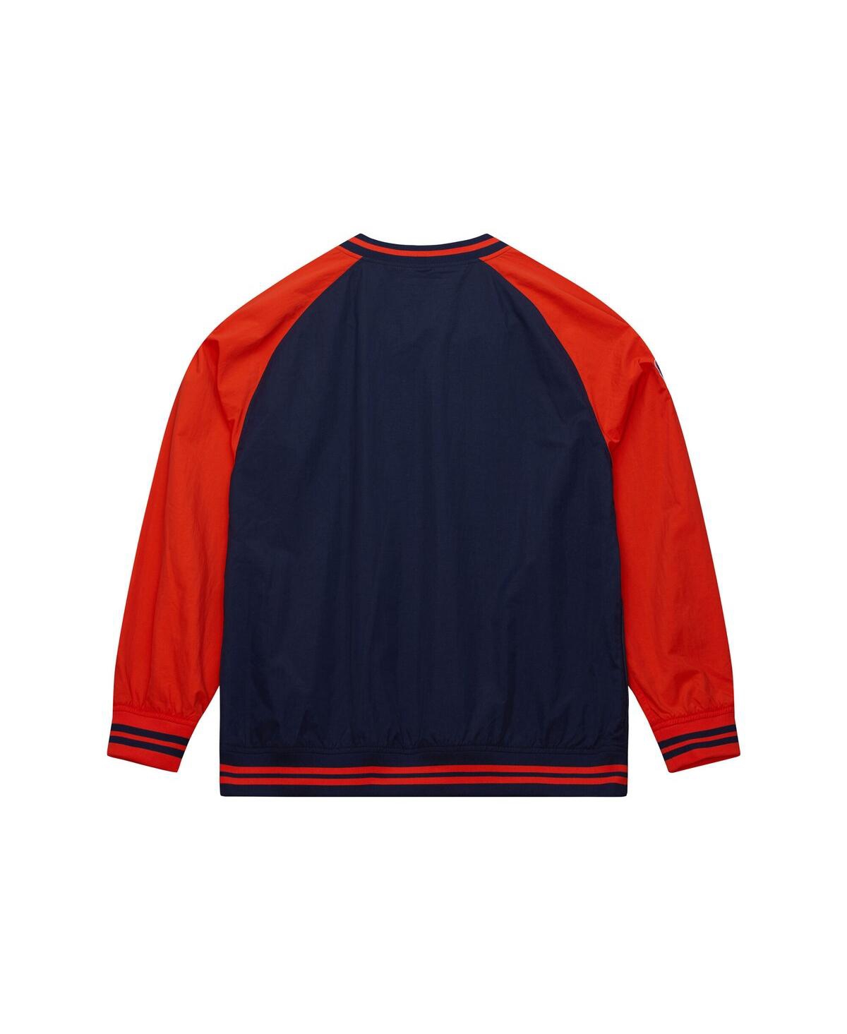 Mitchell & Ness Men's Navy Chicago Bears Vintage Logo Raglan Jacket In Blue
