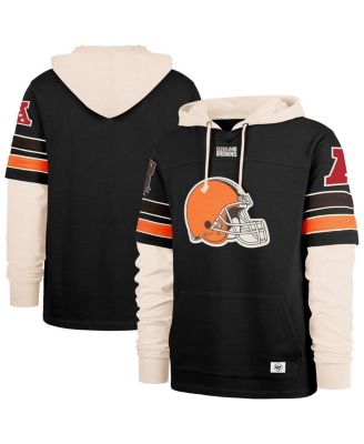 '47 Brand - Men's Black Cleveland Browns Split Zone Cornerback Duo Hoodie