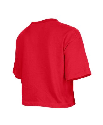 Girls Red Kansas City Chiefs Flip Sequin Boxy T-Shirt