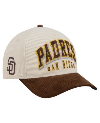 New Era - Men's Cream/Brown San Diego Padres Sided Corduroy 9FORTY A-Frame Adjustable Hat