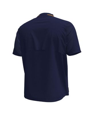 Men's Navy Notre Dame Fighting Irish Motivate Quarter-Zip Performance Sweatshirt