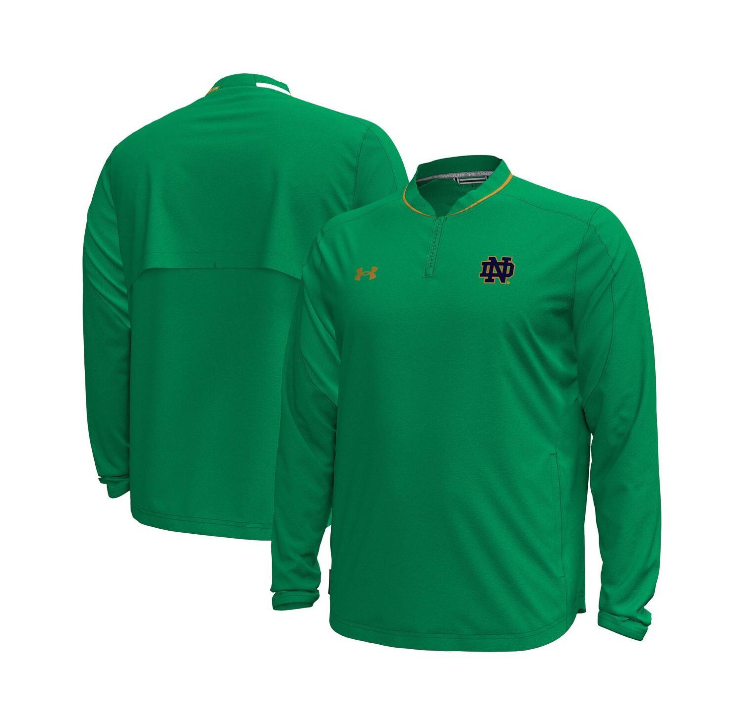 Men's Green Notre Dame Fighting Irish Motivate Long Sleeve Quarter-Zip Jacket