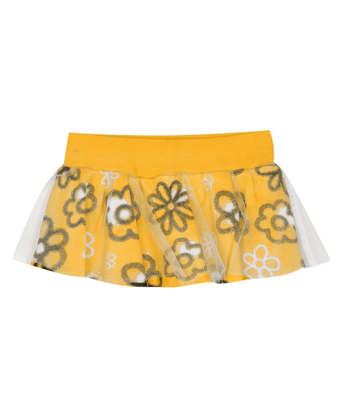 Outerstuff Baby Girls 2-piece Pittsburgh Steelers My Team Rocks Bodysuit And Skirt Set In Black