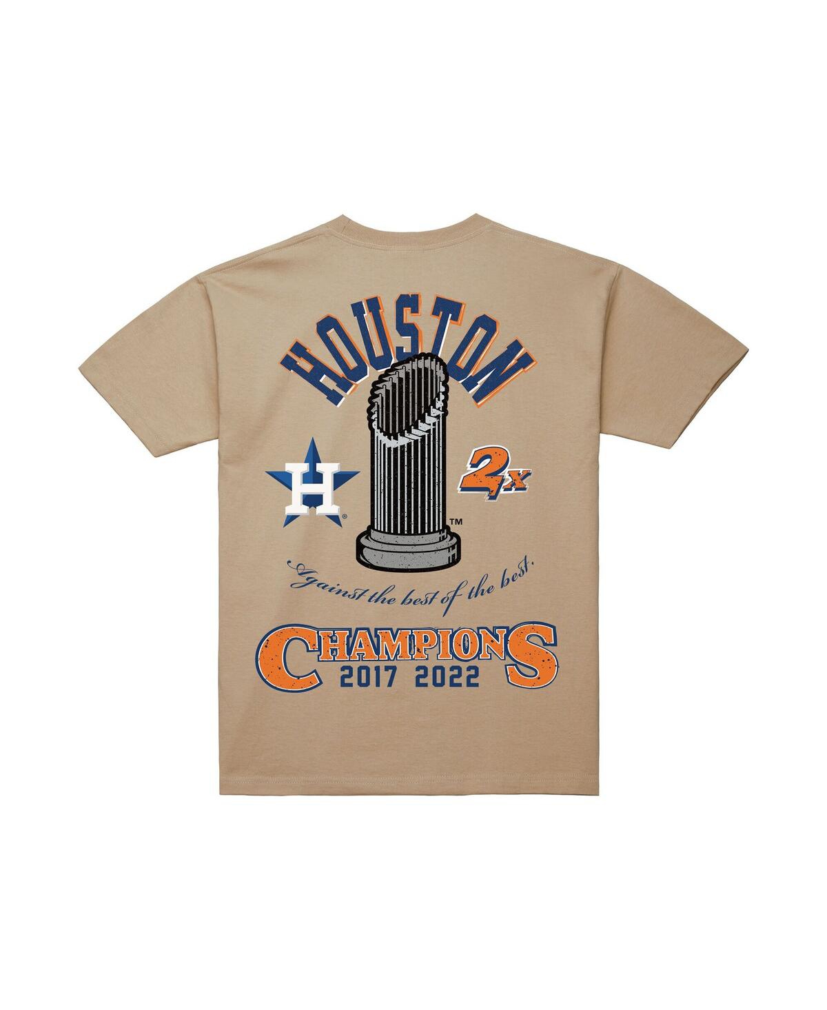 Mitchell & Ness Men'sâ Cream Houston Astros Legacy Defined T-shirt In Neutral