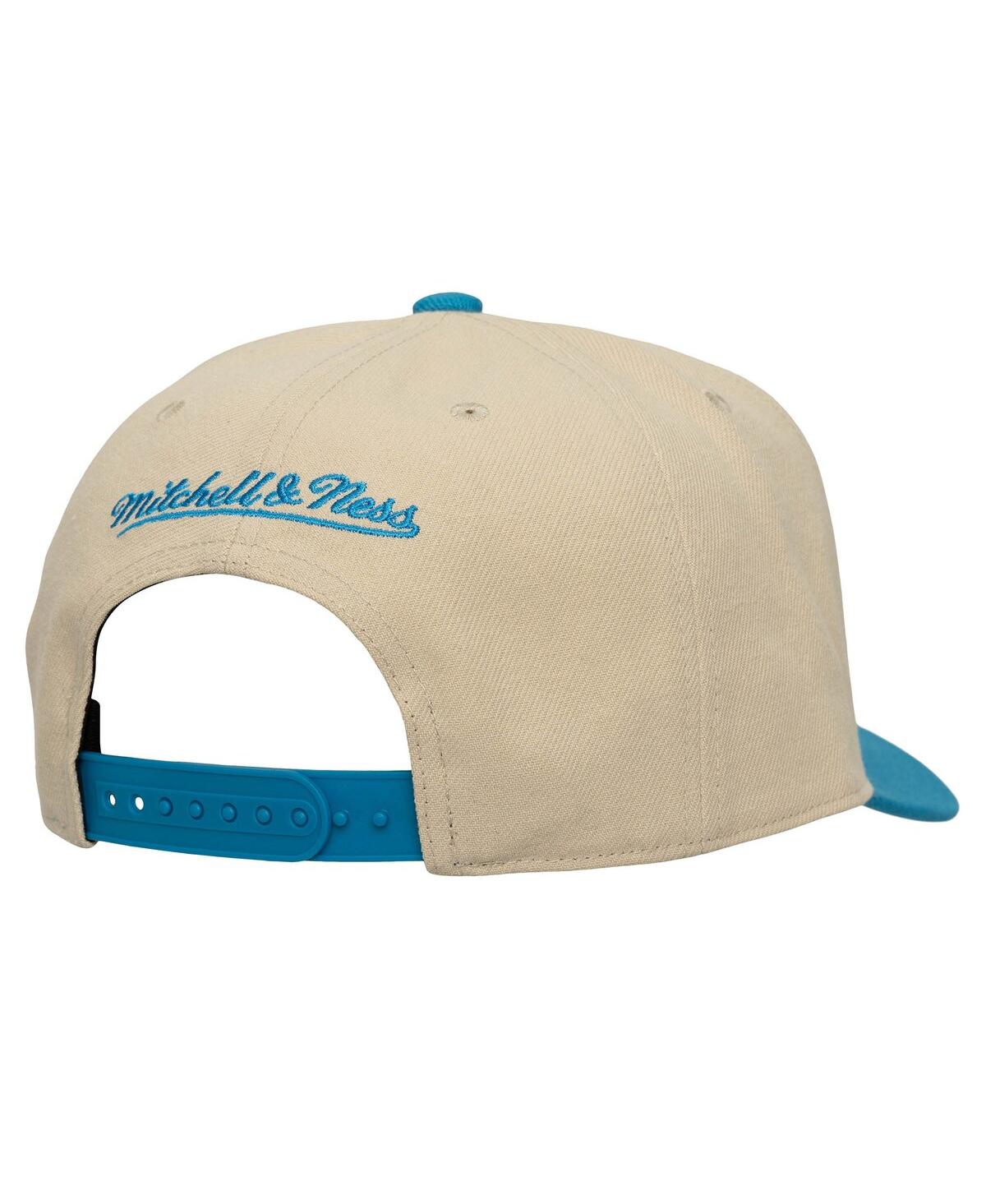 Mitchell & Ness Men's Cream/blue Charlotte Fc Upside Down Pro Pinch Snapback Hat In Multi